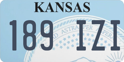 KS license plate 189IZI