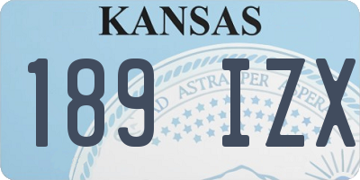 KS license plate 189IZX