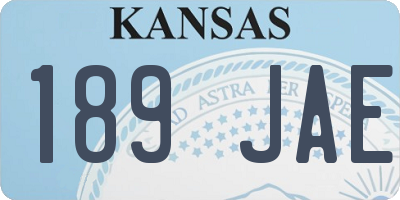KS license plate 189JAE