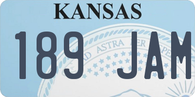 KS license plate 189JAM