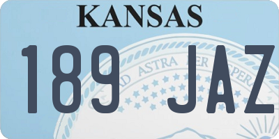 KS license plate 189JAZ