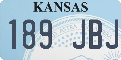 KS license plate 189JBJ