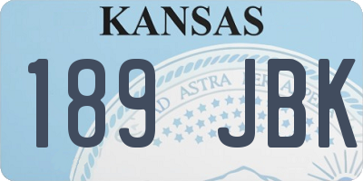 KS license plate 189JBK