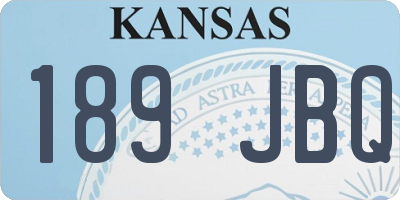 KS license plate 189JBQ