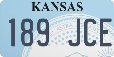 KS license plate 189JCE
