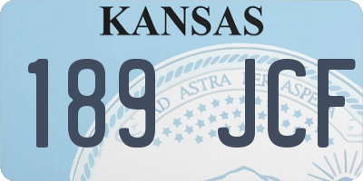 KS license plate 189JCF