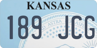 KS license plate 189JCG