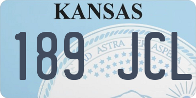 KS license plate 189JCL