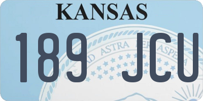 KS license plate 189JCU