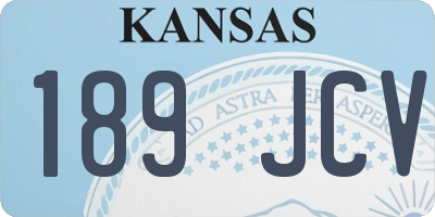 KS license plate 189JCV