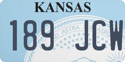 KS license plate 189JCW