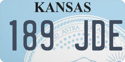 KS license plate 189JDE