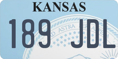 KS license plate 189JDL