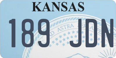 KS license plate 189JDN