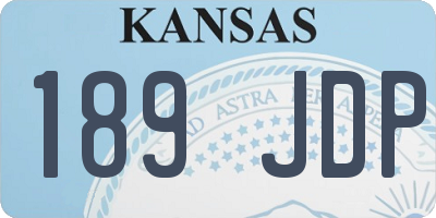 KS license plate 189JDP