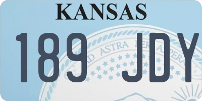 KS license plate 189JDY