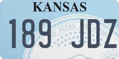 KS license plate 189JDZ