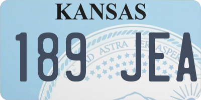 KS license plate 189JEA