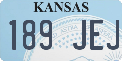 KS license plate 189JEJ