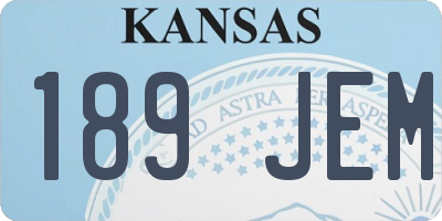 KS license plate 189JEM