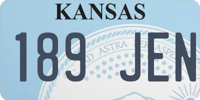 KS license plate 189JEN