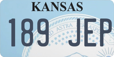 KS license plate 189JEP