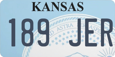 KS license plate 189JER