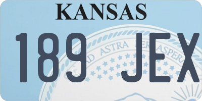 KS license plate 189JEX