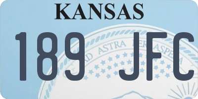 KS license plate 189JFC