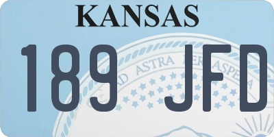 KS license plate 189JFD