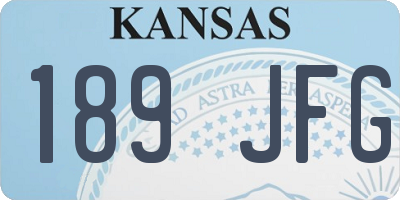 KS license plate 189JFG