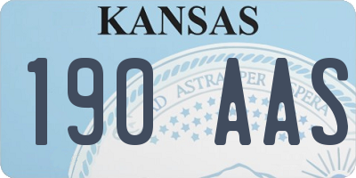 KS license plate 190AAS