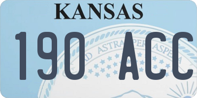KS license plate 190ACC