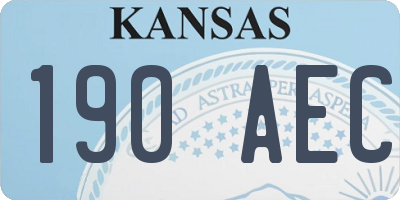KS license plate 190AEC
