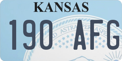 KS license plate 190AFG