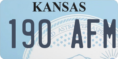 KS license plate 190AFM