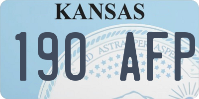 KS license plate 190AFP