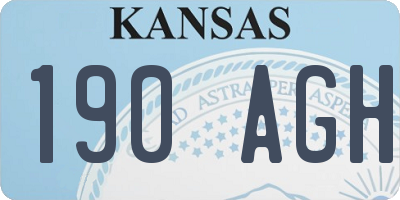 KS license plate 190AGH