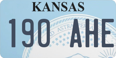KS license plate 190AHE