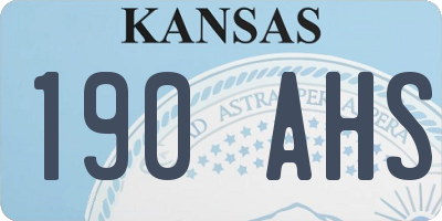 KS license plate 190AHS