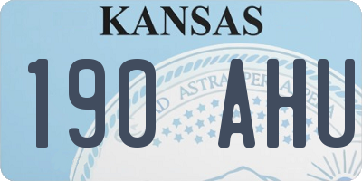 KS license plate 190AHU