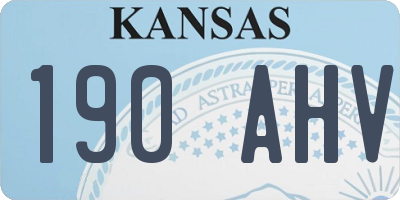 KS license plate 190AHV