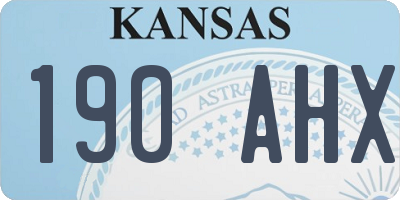 KS license plate 190AHX