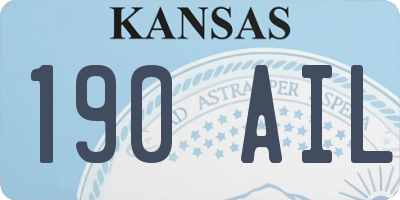 KS license plate 190AIL