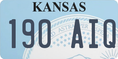 KS license plate 190AIQ