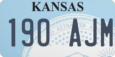 KS license plate 190AJM
