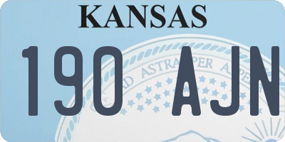 KS license plate 190AJN