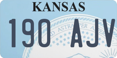 KS license plate 190AJV