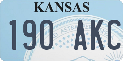 KS license plate 190AKC