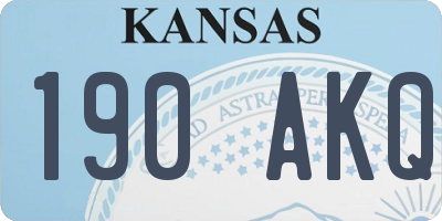 KS license plate 190AKQ